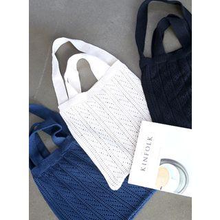 Pointelle-knit Shopper Bag