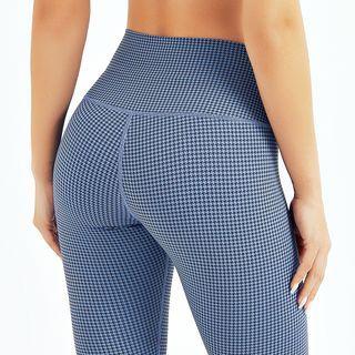 Houndstooth High-waist Yoga Pants