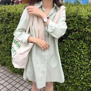 Long-sleeve Loose-fit Shirt Dress