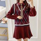 Sweater Vest / Neck Tie Shirt Dress