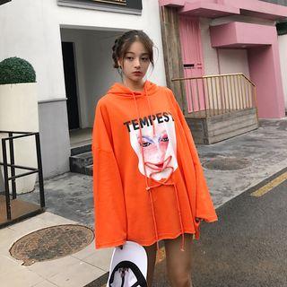 Loose-fit Print Hoodie