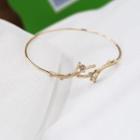 Rhinestone Branch Bangle As Shown In Figure - One Size
