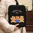 Dancing Bear Embroidered 11 Tablet Pouch