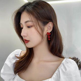 925 Sterling Silver Sweetheart Earrings 1 Pair - Earrings - As Shown In Figure - One Size