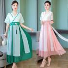 Hanfu Short-sleeve Midi A-line Dress