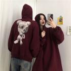 Couple Matching Cartoon Print Hoodie / Midi Hoodie Dress