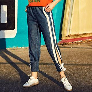 Lace-up Straight-fit Jeans