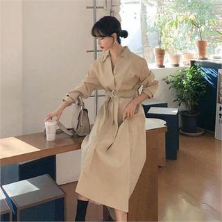 Belted Maxi Shirtdress