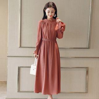 Ruffle Sleeve Maxi Dress With Belt