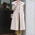 Double Breasted Trench Coat Off-white - One Size