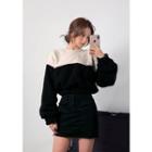 Two-tone Loose Dumble Pullover