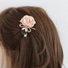 Rose / Faux Pearl / Rhinestone Hair Clip