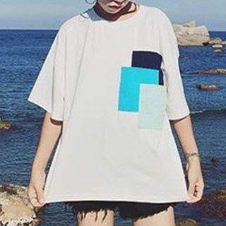 Short Sleeve Color Block T-shirt