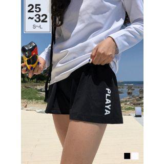 Letter-printed Swim Shorts