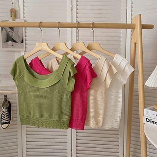 Round Neck Plain Knit Tank Top