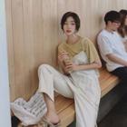 Cropped Straight Leg Dungarees