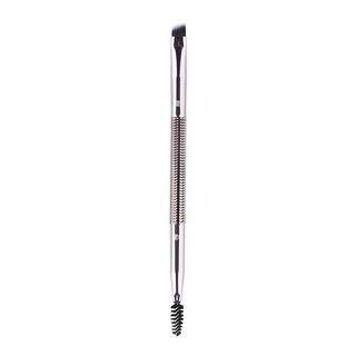 Dual Head Eyebrow Eyelash Makeup Brush Zz5-507 - Silver - One Size