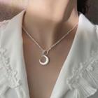 S925 Sterling Silver Moon Pendant Necklace Necklace - One Size