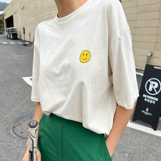 Smiley-illustrated Boxy T-shirt