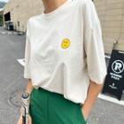 Smiley-illustrated Boxy T-shirt