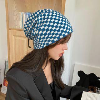 Checkerboard Slouch Beanie