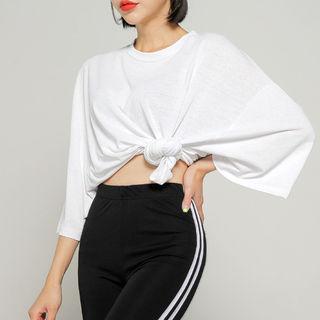 Textured Neon-color Oversized T-shirt