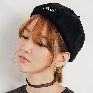 Letter Embroidered Beret
