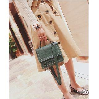 Contrast Stitching Crossbody Bag