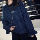 Waffle Knit Sweater Dark Blue - One Size