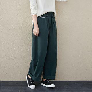Wide Leg Canvas Pants