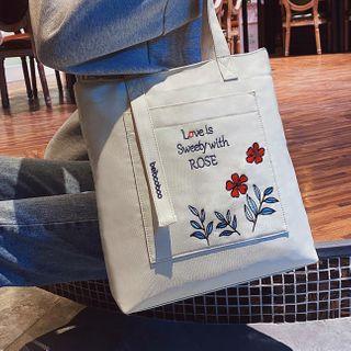 Lightweight Embroidered Tote Bag