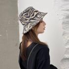 Zebra Print Bucket Hat As Shown In Figure - M