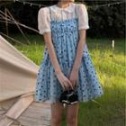 Strappy A-line Dress / Short-sleeve Blouse