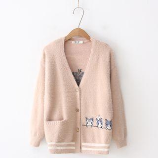Cats V-neck Cardigan
