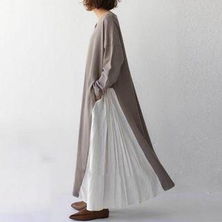 Two-tone Panel Maxi A-line Dress