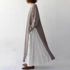 Two-tone Panel Maxi A-line Dress