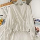 Wrapped Loose-fit Furry Top