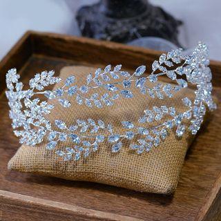 Wedding Rhinestone Lead Headband 1 Pc - Silver - One Size