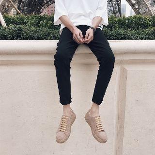 Embroidery Tapered Pants