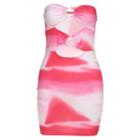 Tie-dye Cutout Mini Tube Dress