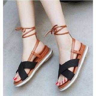 Tie-up Cross-strap Sandals