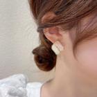 Two-tone Square Stud Earring