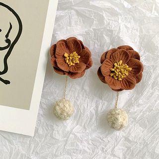 Floral Accent Drop Earring