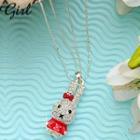 Rhinestone Rabbit Necklace