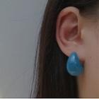 Resin Earring 1 Pair - Silver Needle - Blue - One Size
