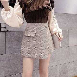 High-waist Pattern A-line Skort