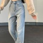 High-waist Wide-leg Jeans (various Designs)