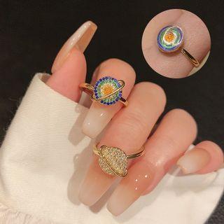 Planet Rhinestone Open Ring