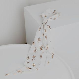 Floral Print Chiffon Scarf Floral - Off-white - One Size