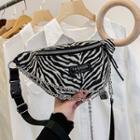 Zebra Print Sling Bag Zebra - Black & White - One Size